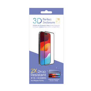 ABSOLUTE TECHNOLOGY 3D Perfect Enclosure/iPhone 15 Pro対応(3Dタイプ・ガラススクリーンプロテクター) 3DP1561PBK