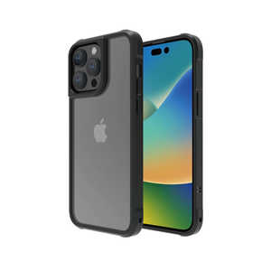 ABSOLUTE TECHNOLOGY iPhone 14 Pro用ケース LINKASE AIR ゴリラガラスiPhoneケース(側面TPU：ブラック)耐衝撃 透明度 MugSafe充電対応 ATLAIP202261PBK