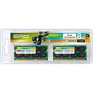 SILICONPOWER 増設用メモリ ノートパソコン用 DDR3 - 1600 204pin SO-DIMM（8GB 2枚組) SP016GBSTU160N22