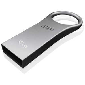 SILICONPOWER USBメモリ Firma F80 シルバーグレー [16GB /USB2.0 /USB TypeA /回転式] アウトレット専用 SP016GBUF2F80V1S