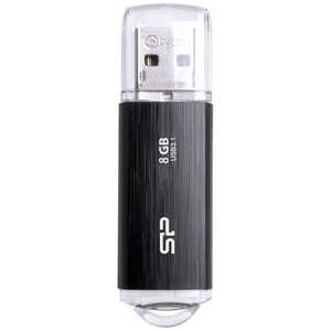 SILICONPOWER USBメモリ Blaze B02 ブラック [8GB /USB3.1 /USB TypeA /キャップ式] SP008GBUF3B02V1K