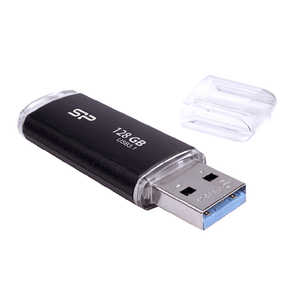 SILICONPOWER USBメモリー「Blaze B02」[128GB/USB3.1/キャップ式] ブラック SP128GBUF3B02V1K