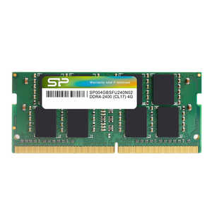 SILICONPOWER 増設用メモリ DDR4 - 2400 260pin SO-DIMM（4GB)  SP004GBSFU240N02(ノｰトパソコン用) [増設メモリｰ]