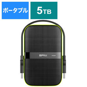 SILICONPOWER 外付けHDD ブラック [ポータブル型 /5TB] Armor A60 SP050TBPHDA60S3K