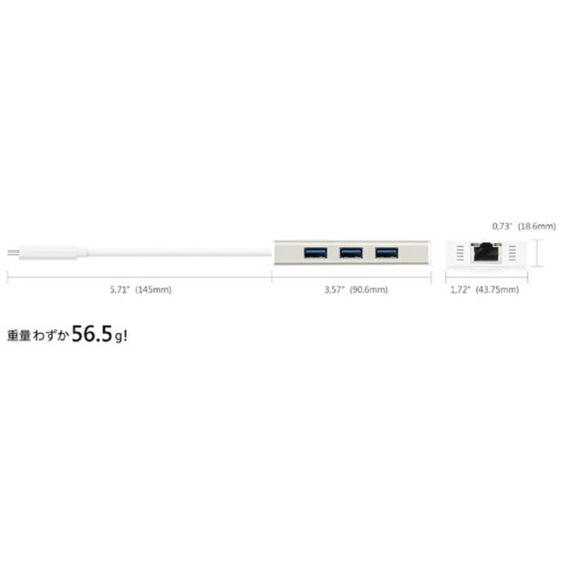 J5 J5 USB-C 3.0ハブ[3ポート･LANアダプター内蔵･セルフ/バスパワー] JCH471 JCH471