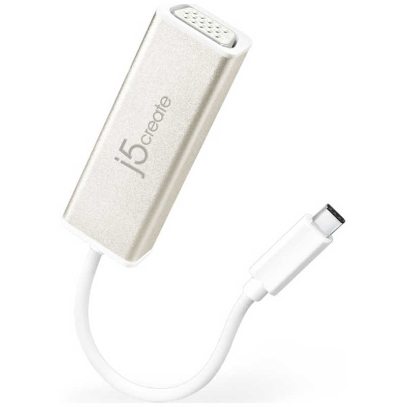 J5 J5 0.145m｢USB-C→VGA｣変換アダプタ 充電･転送 ホワイト JCA111 JCA111