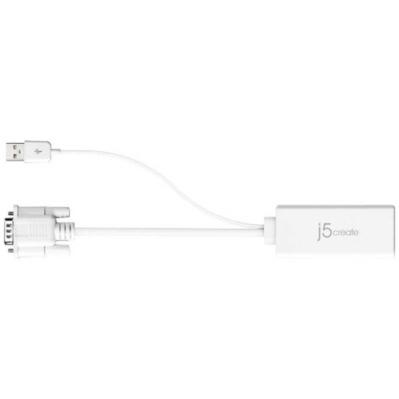 J5 J5 映像変換アダプタ ホワイト [HDMI⇔VGA] JDA214 JDA214