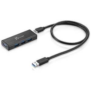 J5 USB3.0ハブ｢4ポｰト･バス&セルフパワｰ｣ 2.1A急速充電用ポｰト ブラック JUH340J