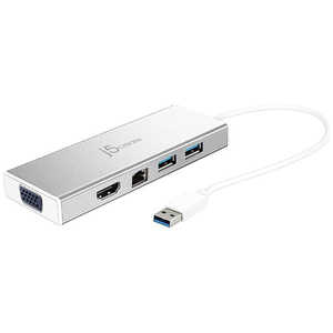 J5 [USB-A → VGA/HDMI/LAN/USB-Ax2]3.0変換アダプタ JUD380