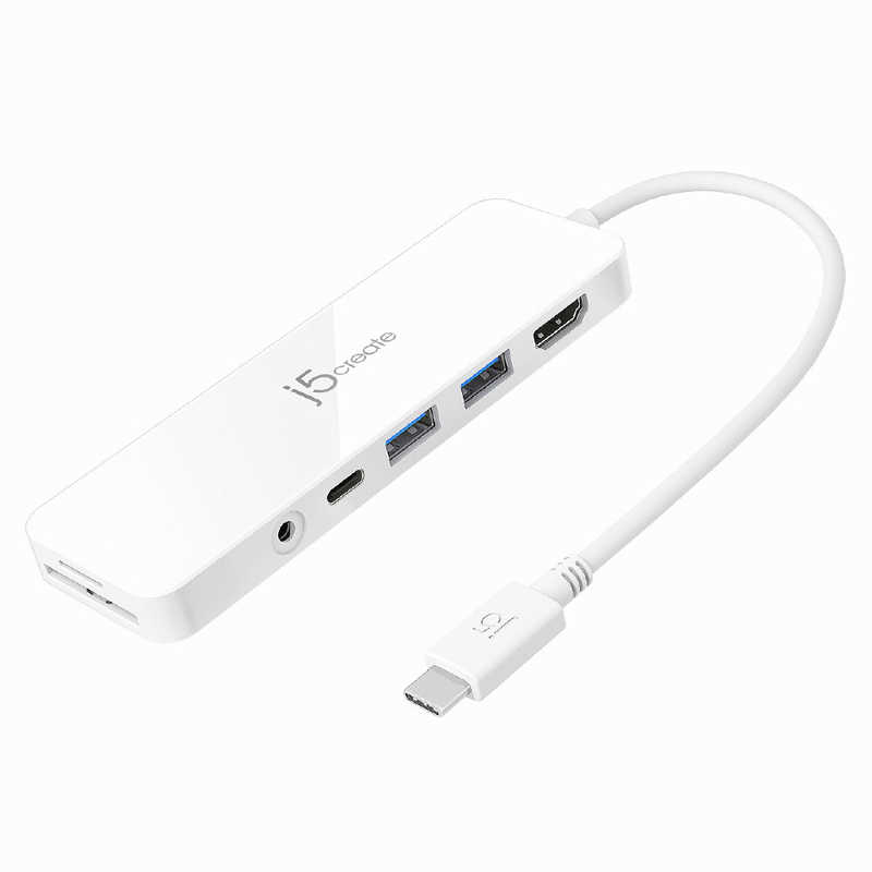 J5 J5 ＵＳＢ－Ｃ　７ｉｎ１　スリムマルチポートアダプター　ホワイト　［ＵＳＢ　Ｐｏｗｅｒ　Ｄｅｌｉｖｅｒｙ対応］ JCD373 JCD373