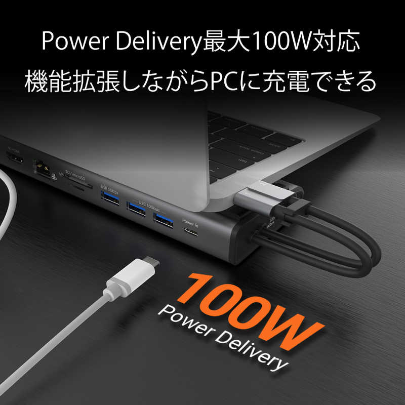 J5 J5 JCD552 USB-C 12in1 Docking Station with NVMe M.2 SSDスロット グレ－&ブラック グレ－&ブラック JCD552 JCD552