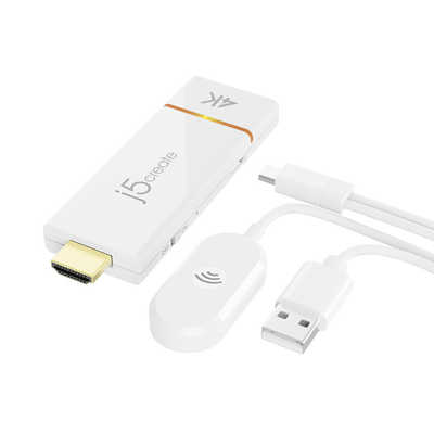 J5 4K HDMI ワイヤレスドングルレシーバー ホワイト JVAW76 の通販 