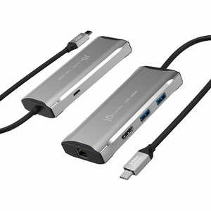 J5 USB-C ᥹ HDMI / LAN / USB-Ax2 / USB-C USB PDб 100W ɥå󥰥ơ ڡ졼 [USB Power Deliveryб] JCD392