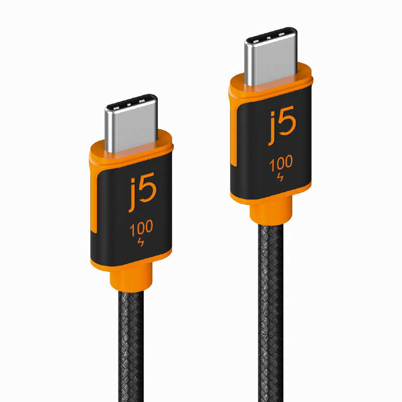 J5 J5 USBCtoC充電/通信ケーブルPD100W対応3m ブラック ［USB Power Delivery対応］ JUCX25L30 JUCX25L30