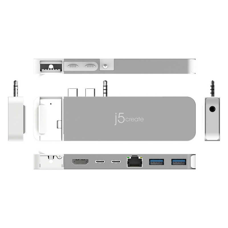 J5 J5 USB4 MacBook Pro/Air専用 7in1 マルチアダプタ スペースグレー JCD395 JCD395