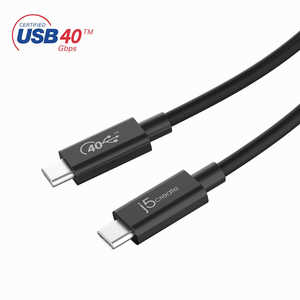 J5 USB-C  USB-C֥ [ / /ž /0.8m /USB Power Delivery /100W /USB4] 8Kб ֥å JUC28L08