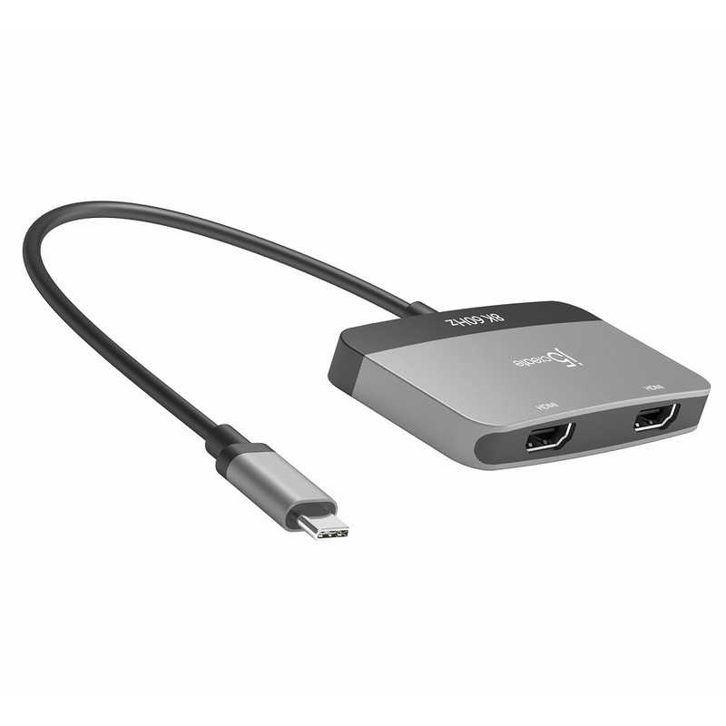 J5 J5 USB-C to HDMI(シングル8K) デュアルディスプレイアダプタ スペースグレイ/ブラック JCA465 JCA465