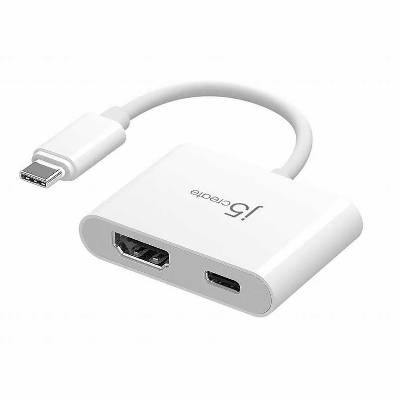 J5 J5 USB-C to 4K HDMI ＆ パワーデリバリーアダプタ ホワイト JCA152 JCA152