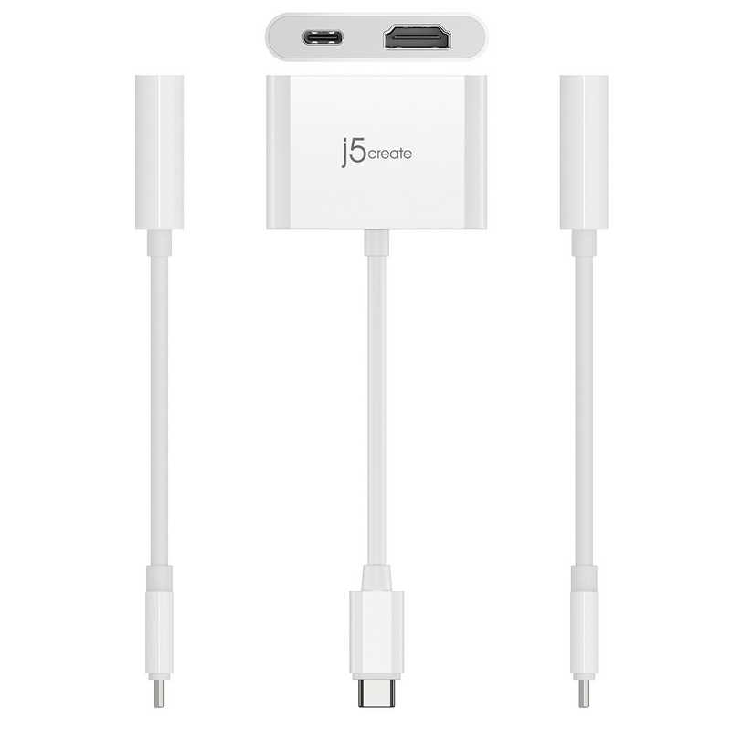 J5 J5 USB-C to 4K HDMI ＆ パワーデリバリーアダプタ ホワイト JCA152 JCA152