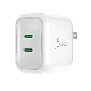 J5 40W GaN USB-C 2-Port Mini Charger 2ݡ /USB Power Deliveryб /GaN(ⲽꥦ) ѡ JUP2540W