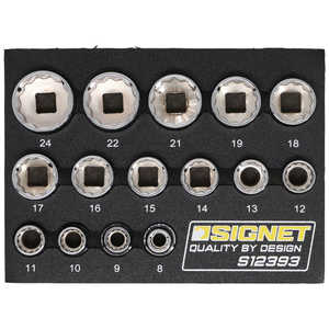 SIGNET 15個組 3/8DR 12角ソケットセット EVAトレー付 12393 SIGNET 15個組 3/8DR 12角ソケットセット EVAトレー付 12393