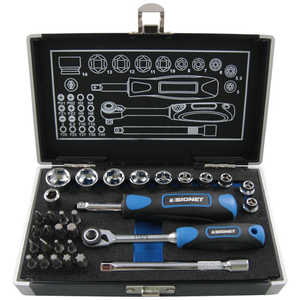 SIGNET 1/4DR 31本組 6角ショートソケット＆ビットセット 11121