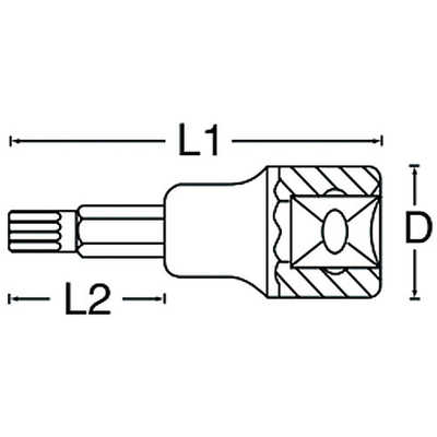 SIGNET (＃22540)3/8DR T-40 ヘクスローブビットソケット 22867