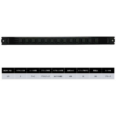 SIGNET 13クリップ 1/2SQ スピンロックソケットレール ブラック 68267