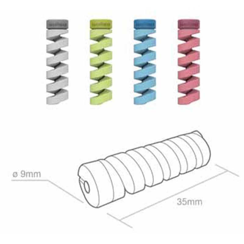 ROA ROA ケーブル用[直径0.2~0.8mm] TWIST ケーブル保護カバー 4個セット カラー Lead Trend CP-0102 Lead Trend CP-0102