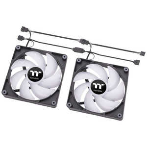 THERMALTAKE ケースファンx2 ［120mm /2000RPM］ CT120 ARGB Sync PC Cooling Fan 2 Pack ブラック CL-F149-PL12SW-A