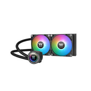 THERMALTAKE 水冷CPUクーラー 120mmファンx2 ［LGA2066/2011-3/2011/1700/1200/1156/1155/1151/1150・AM5/AM4/AM3＋/AM3/AM2＋/AM2］ CL-W361-PL12SW-A