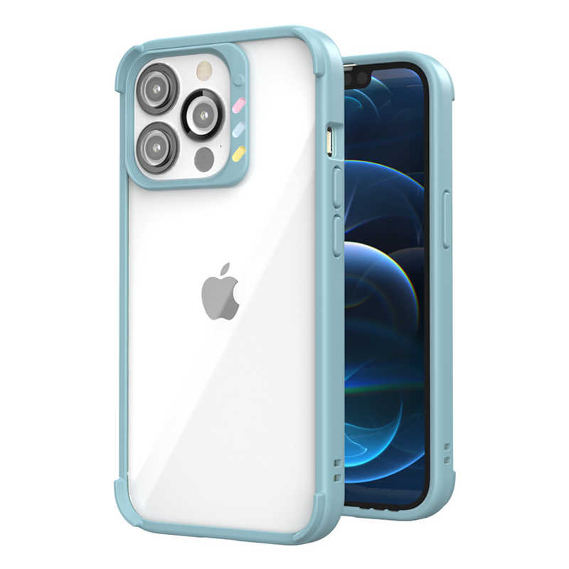 アイキューラボ アイキューラボ iPhone 13 Pro Hybrid Cushion QCam Case - Blue JTLEGEND JT-QC-13P-BL JT-QC-13P-BL