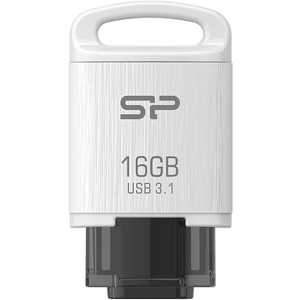 SILICONPOWER USBメモリ Type-C 16GB USB3.1 Gen1 ホワイト C10 SP016GBUC3C10V1W