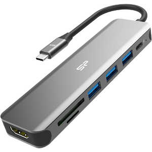 SILICONPOWER 7-in-1 USB Type-C USB ハブ ドッキングステーション SPU3C07DOCSU200G