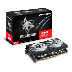 POWERCOLOR եåܡ Hellhound AMD Radeon RX 7600 XT 16GB GDDR6 Radeon RX꡼ /16GBϡ֥Х륯ʡ RX7600XT16G-L/OC