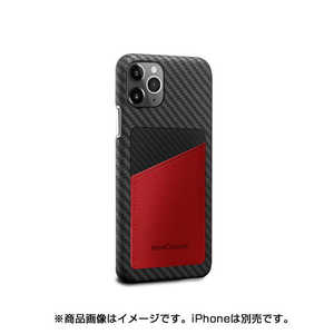 AREA MonCarbon HOVERSKIN サフィアーノレッド iPhone11Pro フルカーボンケース HSXI01RD レッド