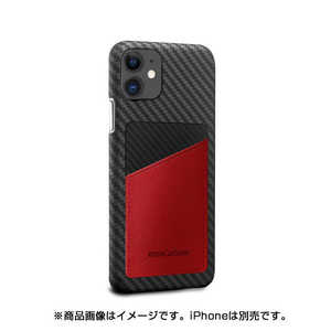 AREA MonCarbon HOVERSKIN サフィアーノレッド iPhone11 フルカーボンケース HSXI02RD レッド