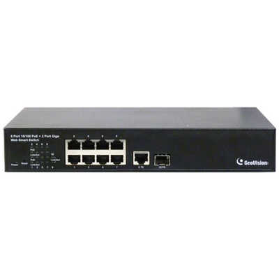GEOVISION スイッチングハブ GV-POE0801 PoE対応 8ポート GEOVISION 10/100M PoE+対応8ポートマネージメントスイッチング