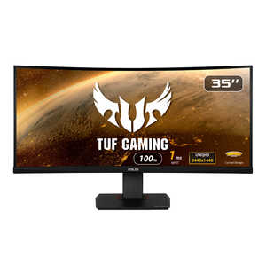＜コジマ＞ ASUS エイスース TUF GAMING ゲーミングモニター TUF Gaming ブラック [35型 /UWQHD(3440×1440） /ワイド /曲面型] VG35VQ画像