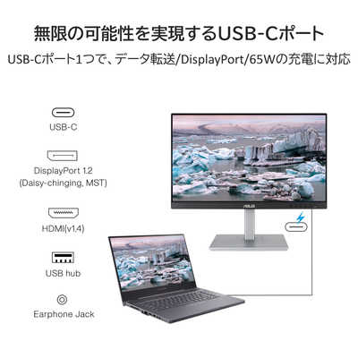 ASUS エイスース PCモニター ProArt シルバー [23.8型 /フルHD(1920 