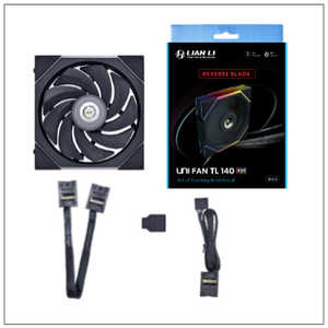 LIANLI �P�[�X�t�@�� �m140mm /1800RPM�n UNI FAN TL 140 Reverse Blade BK Single Pack �u���b�N UF-RS-TL140-1B