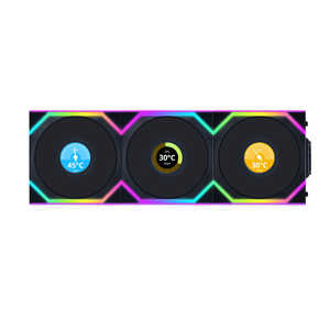 LIANLI UNI FAN RS SL LCD Wireless 120 BK Triple Pack ブラック UF-RS-SL120-LCD-WLS-3B LIANLI UNI FAN RS SL LCD Wireless 120 BK Triple Pack ブラック UF-RS-SL120-LCD-WLS-3B