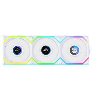 LIANLI UNI FAN RS SL LCD Wireless 120 WT Triple Pack ホワイト UF-RS-SL120-LCD-WLS-3W LIANLI UNI FAN RS SL LCD Wireless 120 WT Triple Pack ホワイト UF-RS-SL120-LCD-WLS-3W