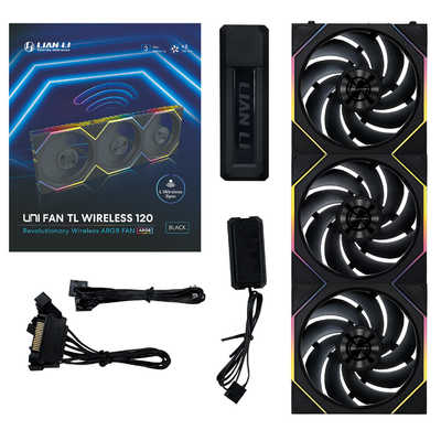 LIANLI UNI FAN TL Wireless 120 BK Triple Pack ブラック UF-TL120