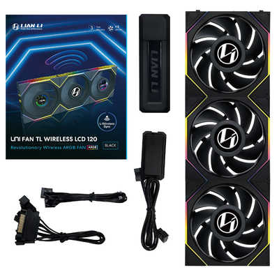 LIANLI UNI FAN TL LCD120 3個パック Amazon.com: Lian Li UNI Fan TL LCD Wireless 120-Triple Pack