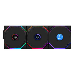 LIANLI UNI FAN TL LCD Wireless 120 BK Triple Pack ブラック UF-TL120-LCD-WLS-3B LIANLI UNI FAN TL LCD Wireless 120 BK Triple Pack ブラック UF-TL120-LCD-WLS-3B
