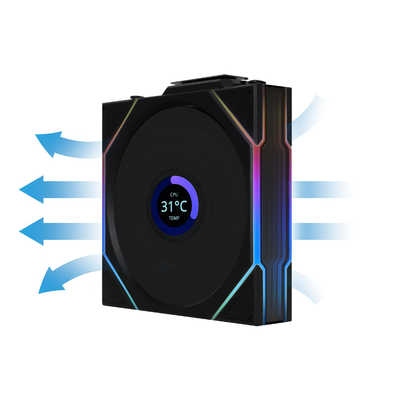 LIANLI UNI FAN RS TL LCD Wireless 120 BK Triple Pack ブラック UF