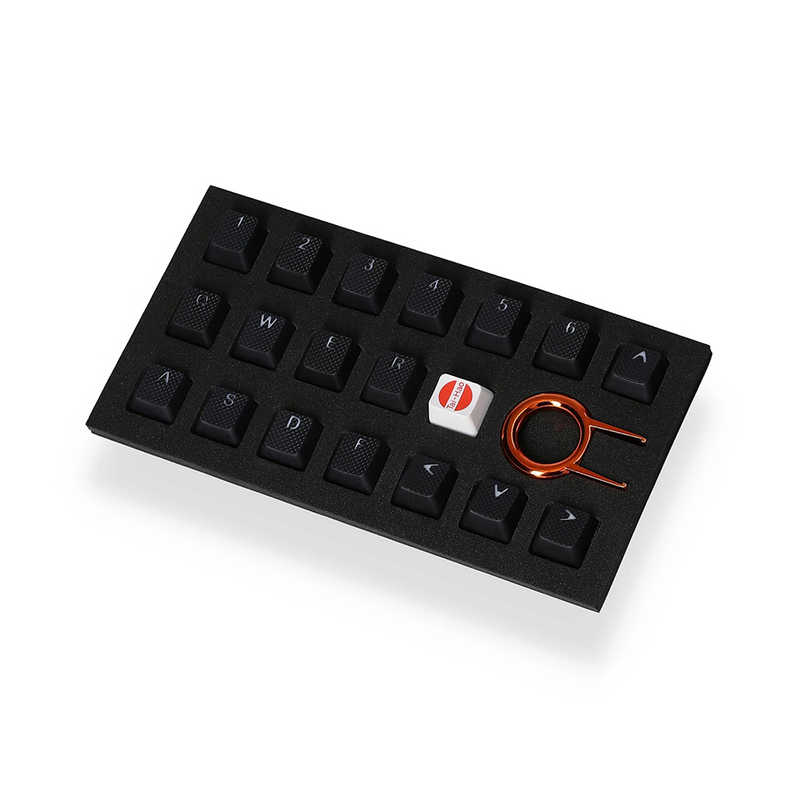Tai-Hao Tai-Hao Rubber Gaming Backlit Keycaps-18 keys Black ゲーミングキーキャップ RUBBERKEYCAPBLACK18 RUBBERKEYCAPBLACK18