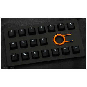 Tai-Hao Rubber Gaming Backlit Keycaps-18 keys Black ߥ󥰥å RUBBERKEYCAPBLACK18