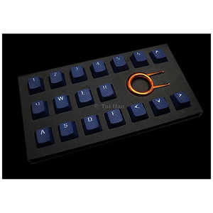 Tai-Hao ゲーミング ラバーキーキャップ バックライト透過 ダークブルー RUBBERSDARKBLUE18